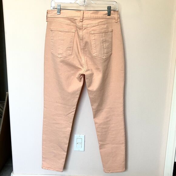 Rag & Bone Jeans Women’s 29 X 26 Peach High Rise Skinny Made USA Spring - Picture 2 of 10